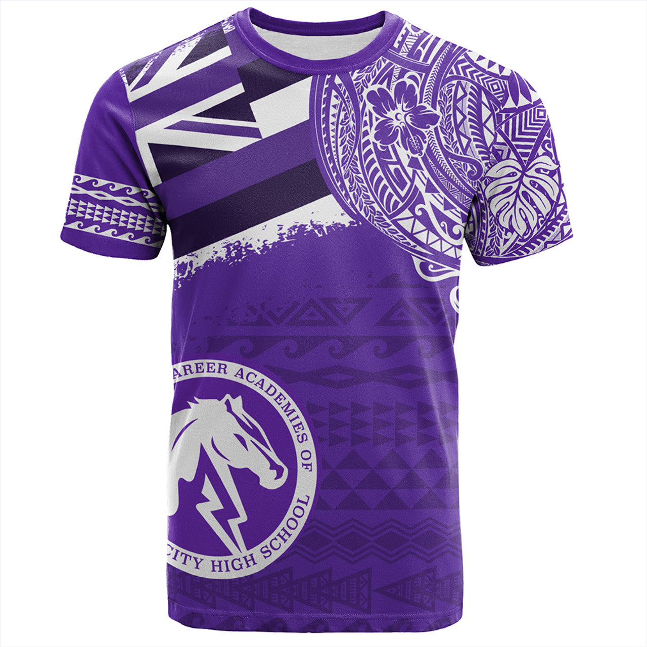 Hawaii Pearl City High School With Crest Style T-shirt Unisex