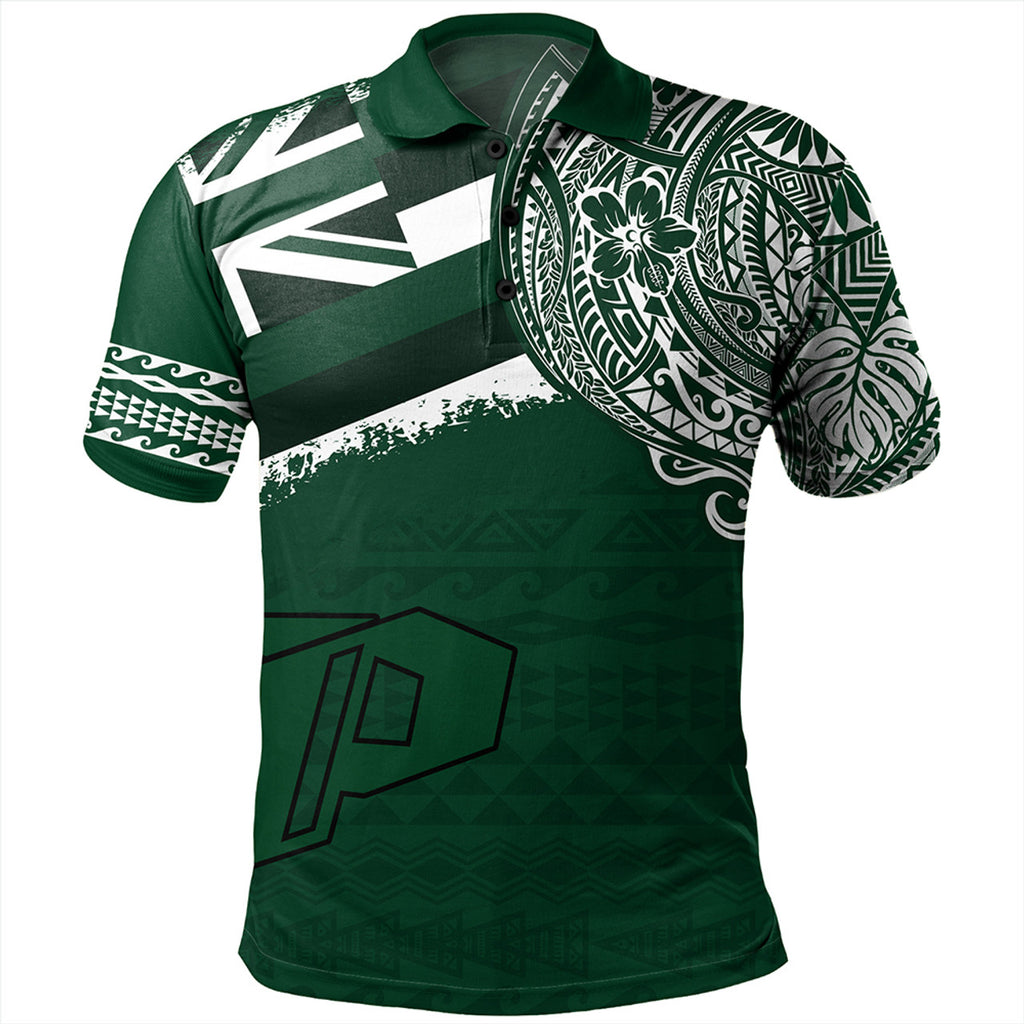 Hawaii Pahoa High School With Crest Style Polo Shirt Unisex