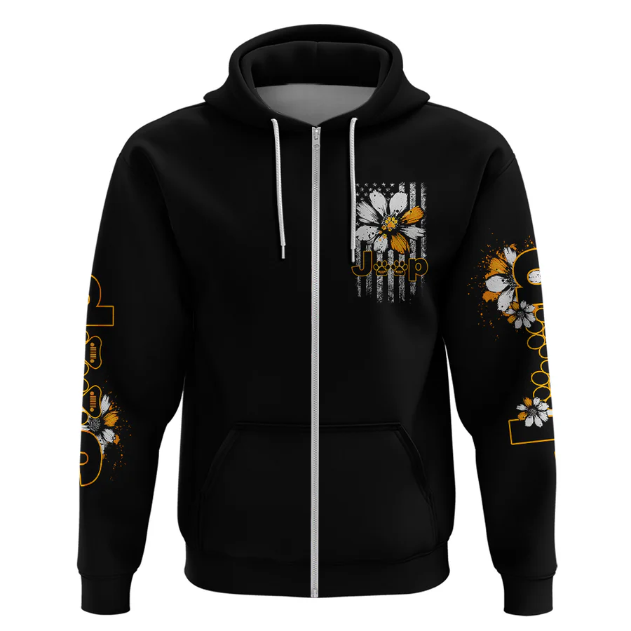 Jeep Rustic Daisy Drive Hoodie