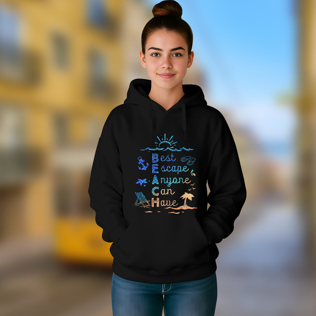 BEACH - Best Escape Anyone Can Have - 2D Hoodie For Men/Women - TH02