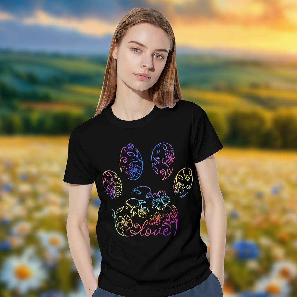 Love in Every Pawprint - 2D T-Shirt For Men/Women - TH02