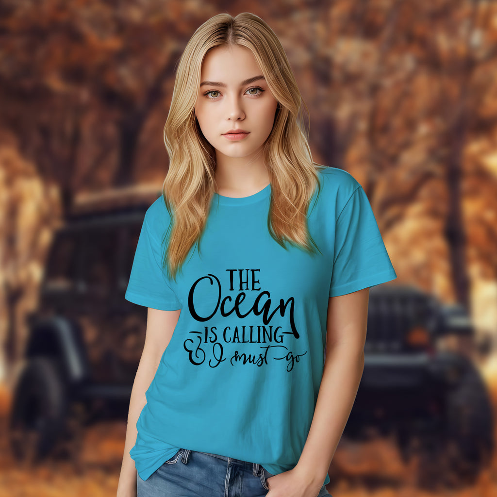 The Ocean Is Calling I Must Go - 2D T-Shirt For Men/Women - TH02