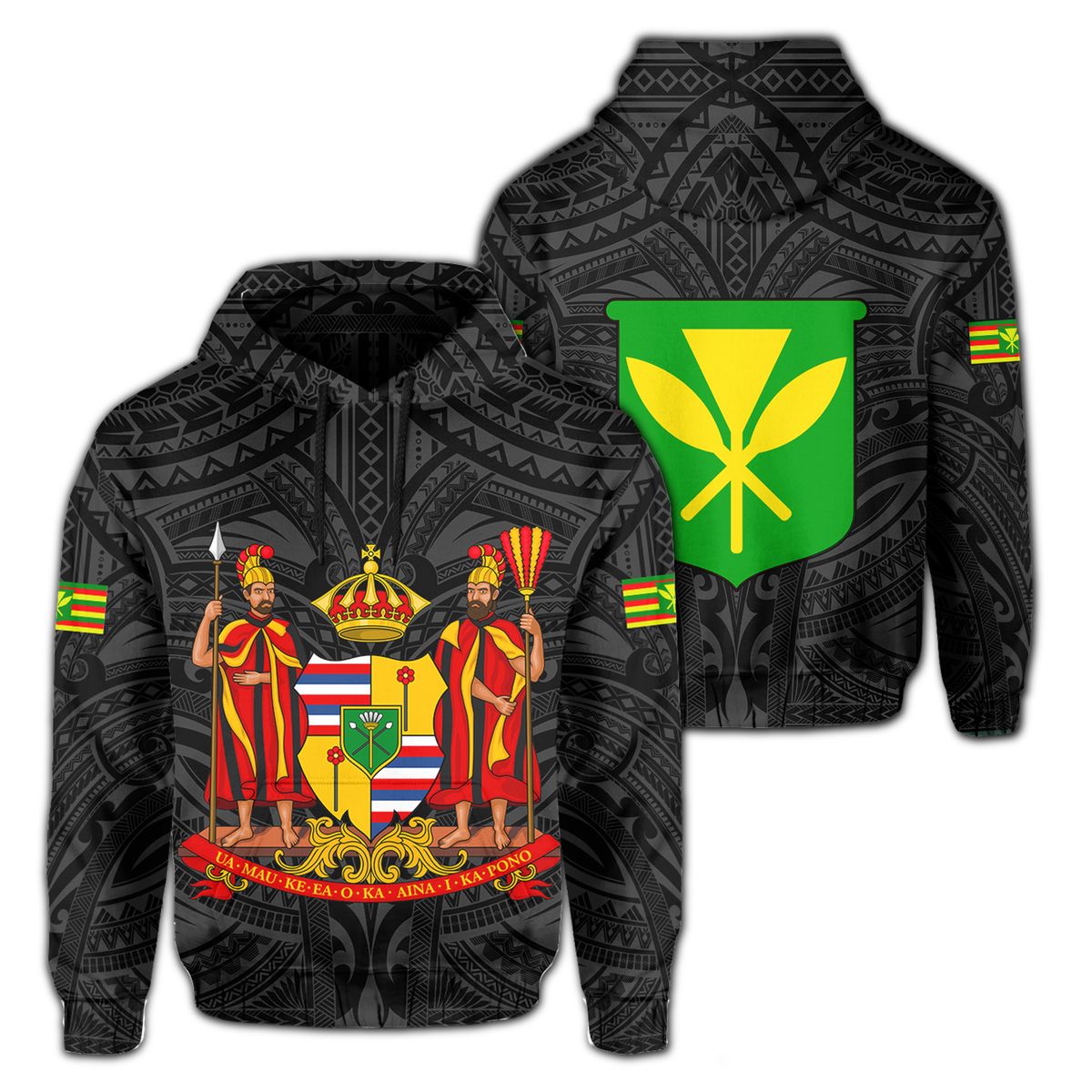 Hawaii Kanaka Maoli Royal Coat of Arms Hoodie Unisex