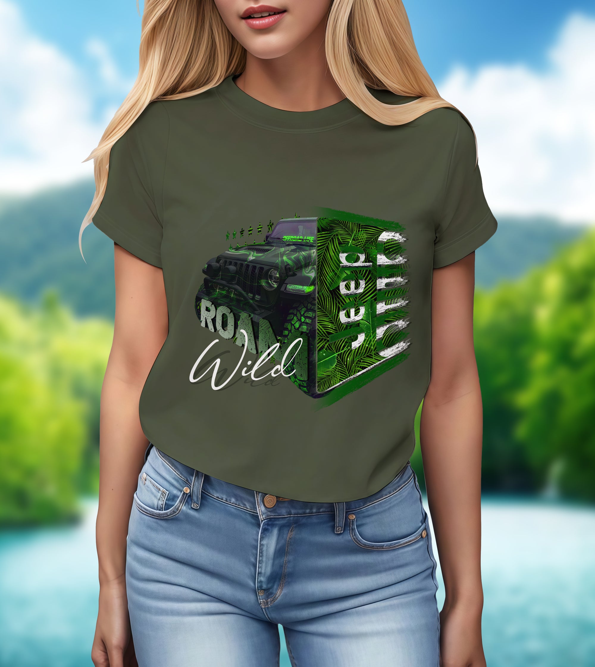Roam Wild Jeep Life - 2D T-Shirt for Men/Women - TH02
