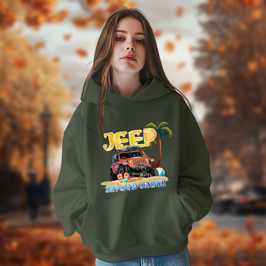 Sun-Sand-Summer Jeep - 2D Hoodie For Men/Women - TH02