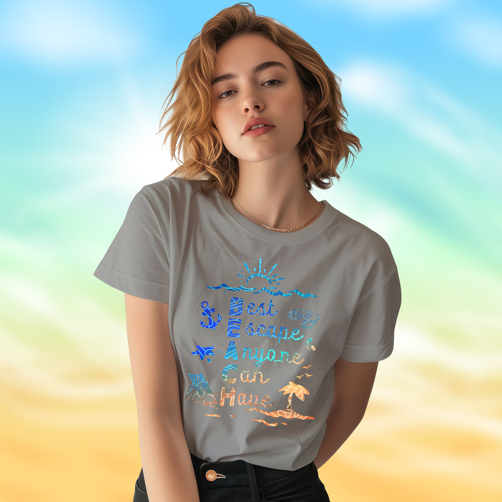 BEACH - Best Escape Anyone Can Have - 2D T-Shirt For Men/Women - TH02