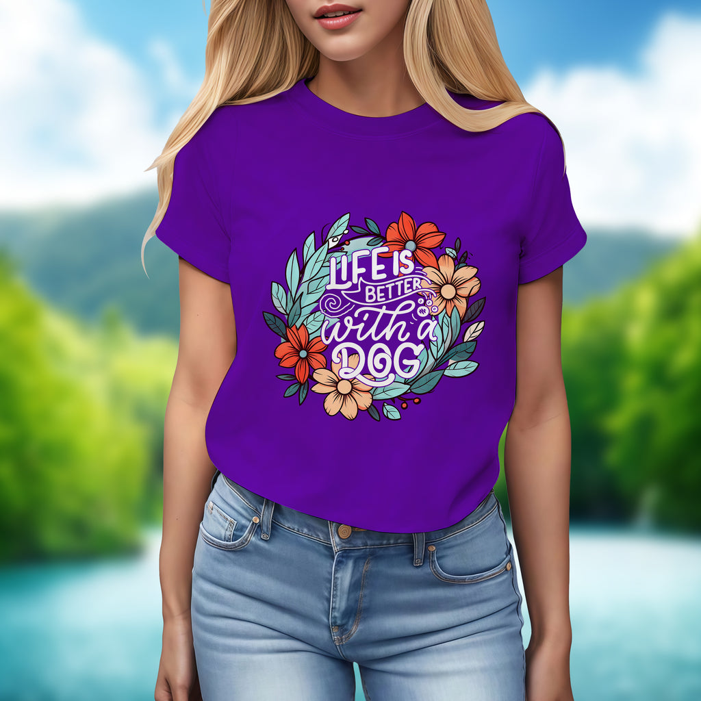 Life Is Better With A Dog - 2D T-Shirt For Men/Women - TH02
