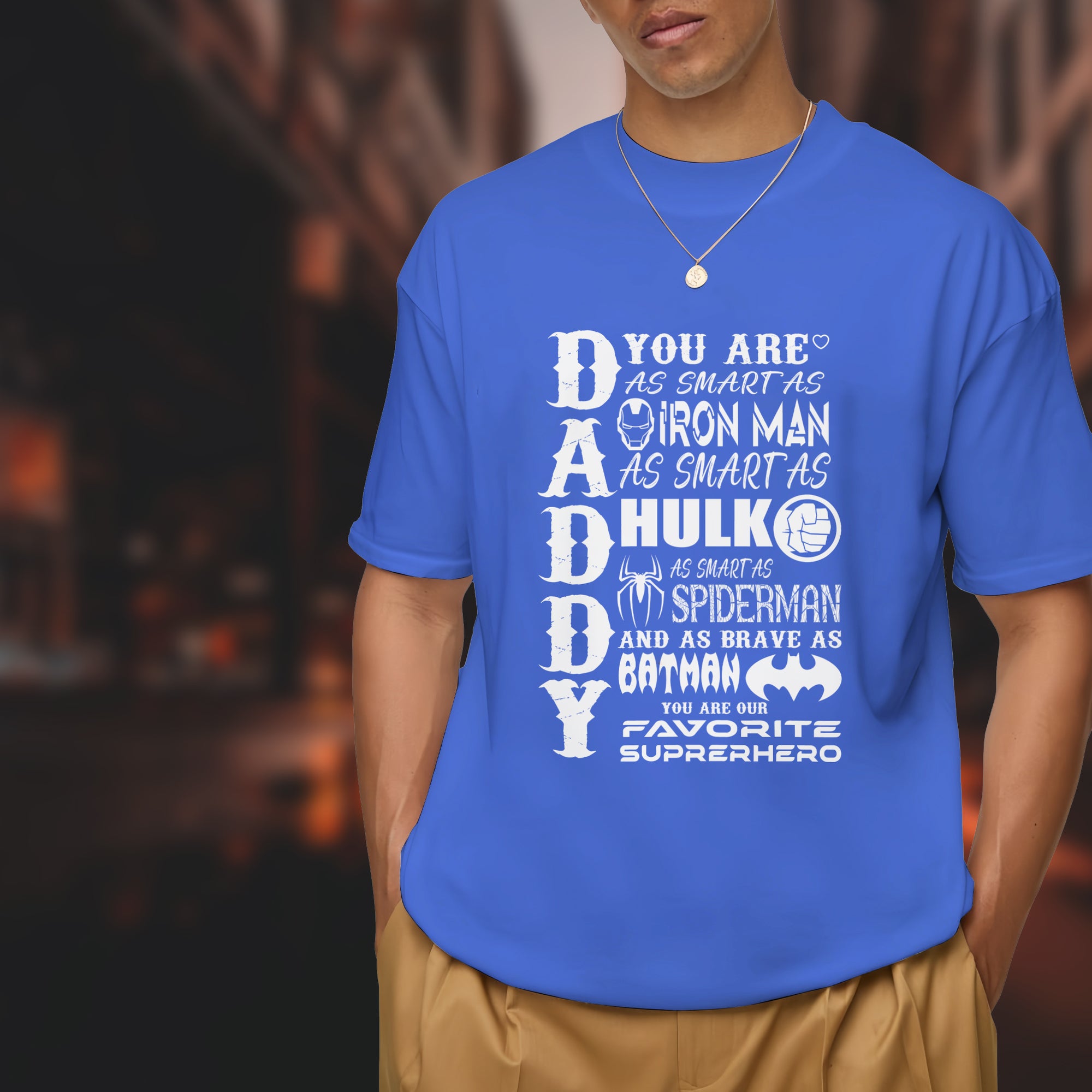 Daddy You Are Our Favorite Supperhero - 2D T-Shirt For Men/Women - TH02