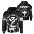 Hawaii King Kanaka Kakau With Polynesian Pattern Hoodie Unisex