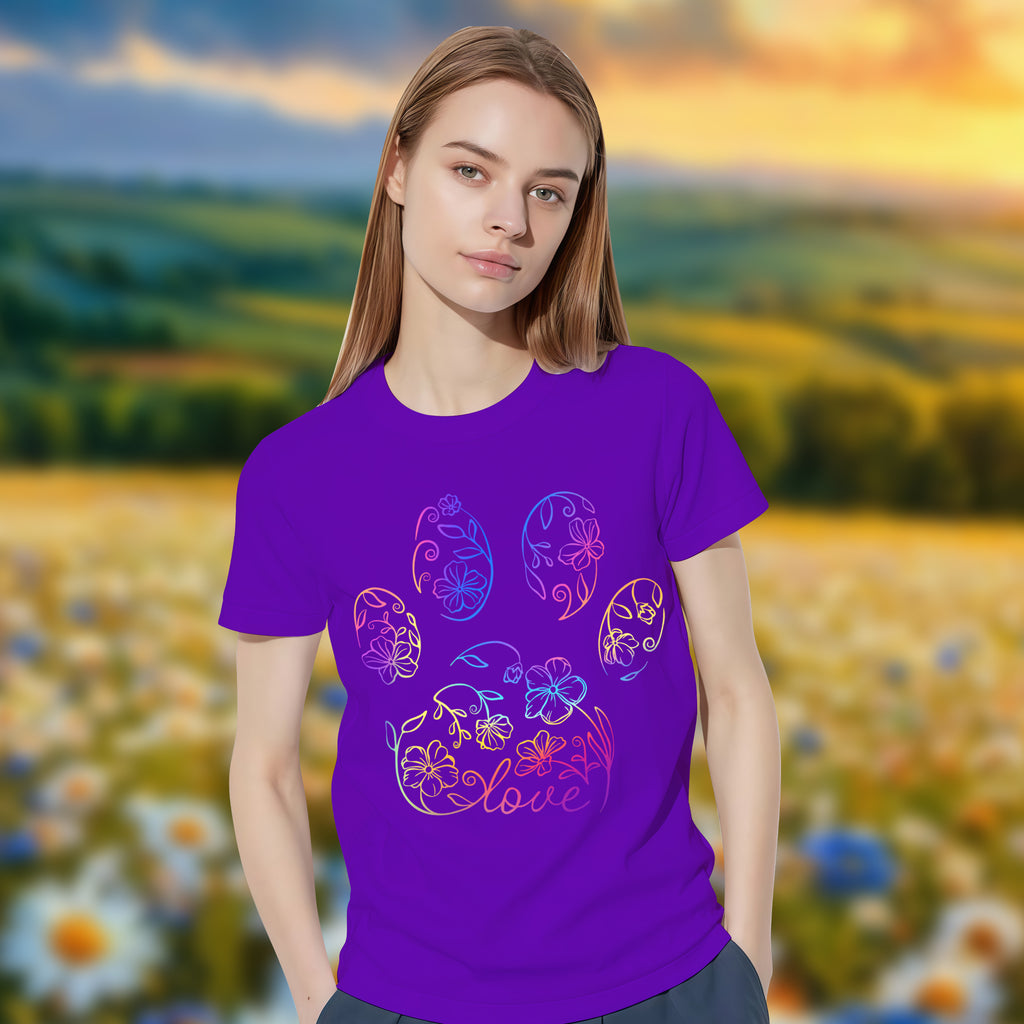 Love in Every Pawprint - 2D T-Shirt For Men/Women - TH02