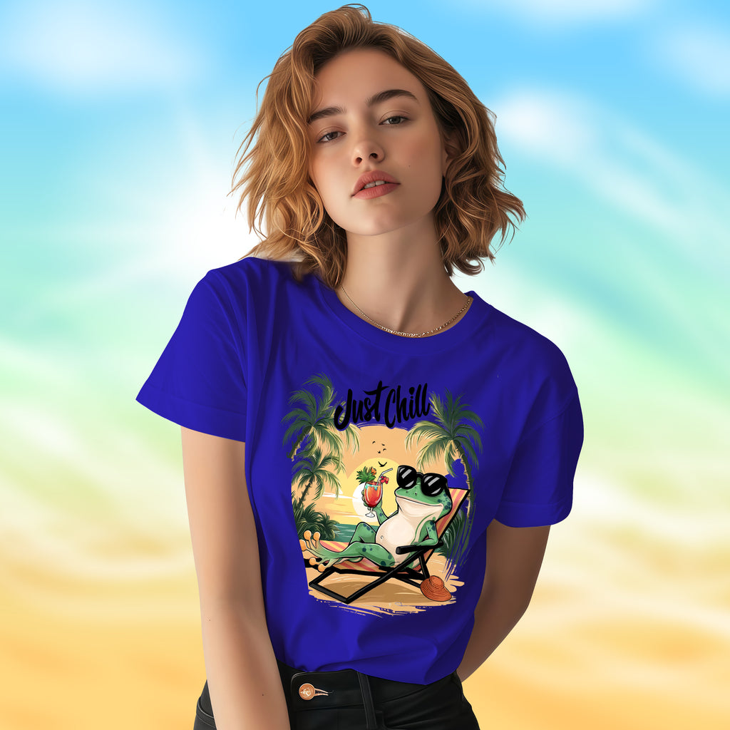 Just Chill With Frog - 2D T-Shirt For Men/Women - TH02