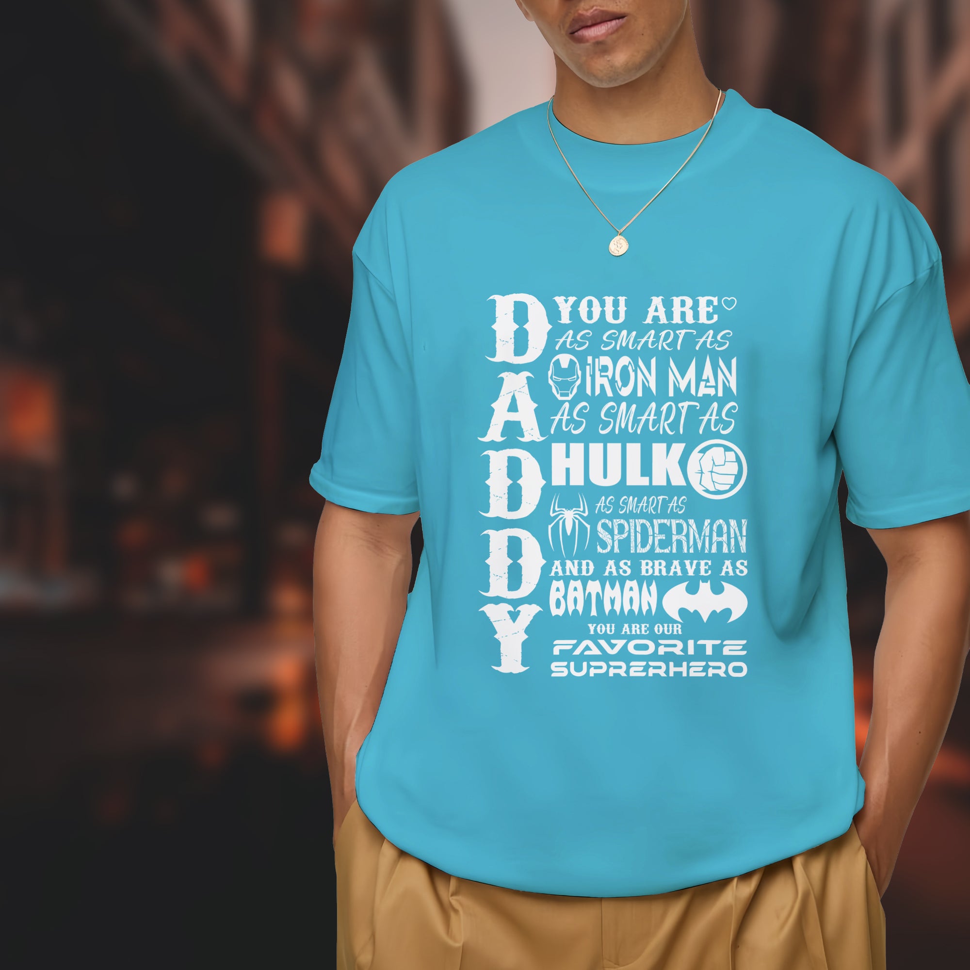 Daddy You Are Our Favorite Supperhero - 2D T-Shirt For Men/Women - TH02