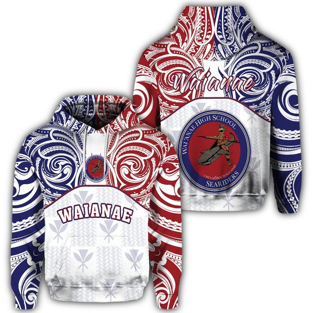 Hawaii Kanaka Waianae High School Demodern Style Hoodie Unisex
