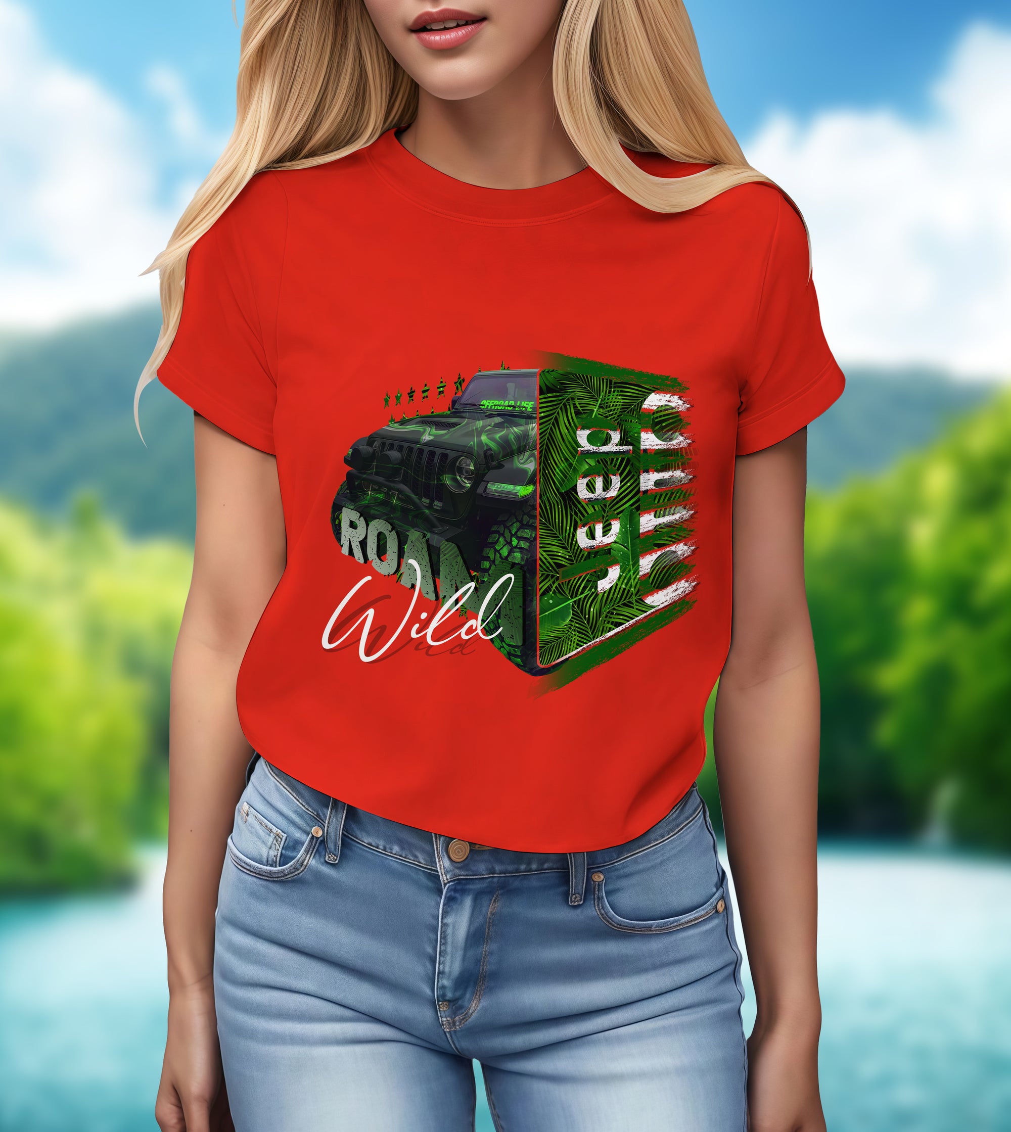 Roam Wild Jeep Life - 2D T-Shirt for Men/Women - TH02