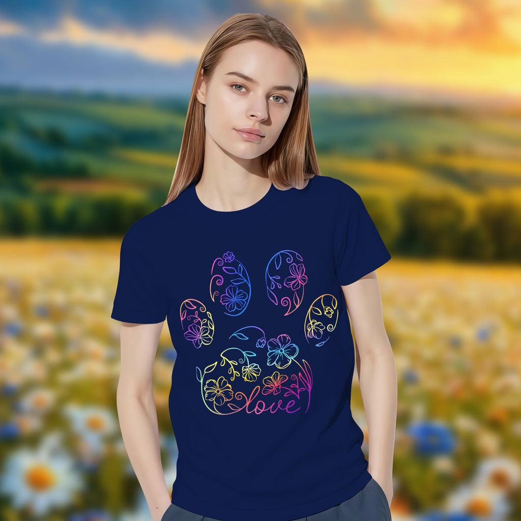 Love in Every Pawprint - 2D T-Shirt For Men/Women - TH02