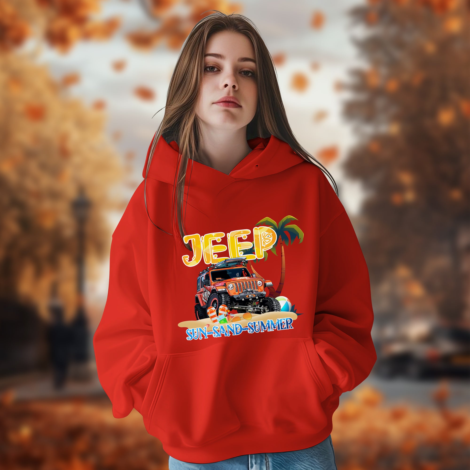 Sun-Sand-Summer Jeep - 2D Hoodie For Men/Women - TH02