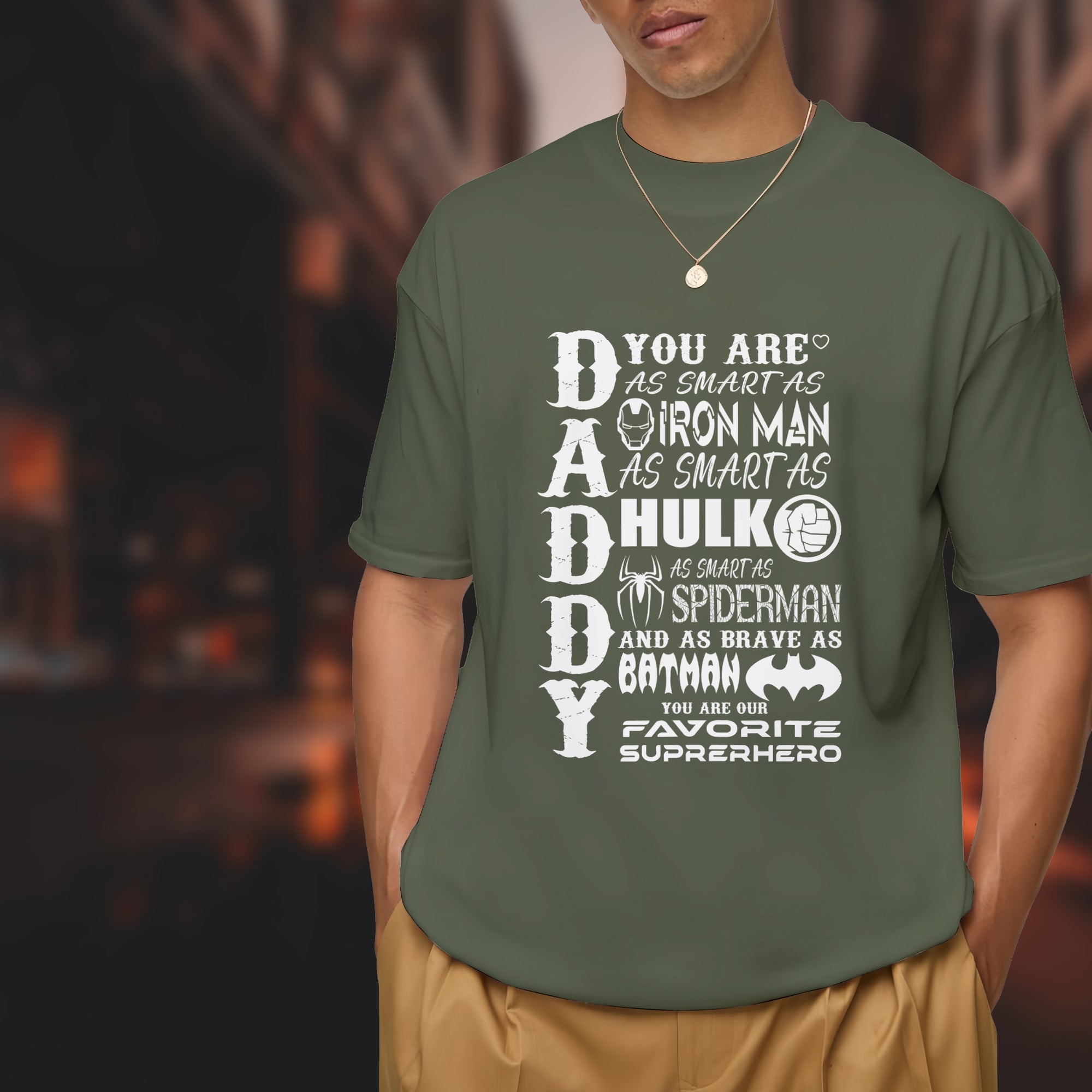 Daddy You Are Our Favorite Supperhero - 2D T-Shirt For Men/Women - TH02