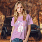 Keep Calm And Love Your Dog - 2D T-Shirt For Men/Women - TH02