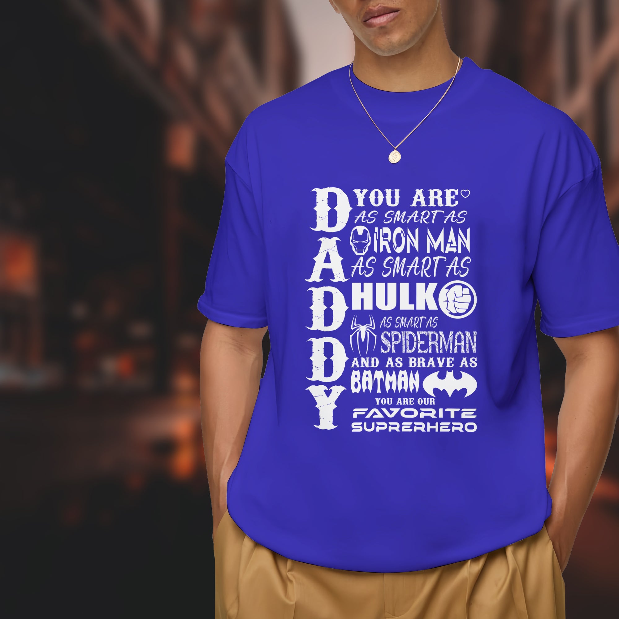 Daddy You Are Our Favorite Supperhero - 2D T-Shirt For Men/Women - TH02