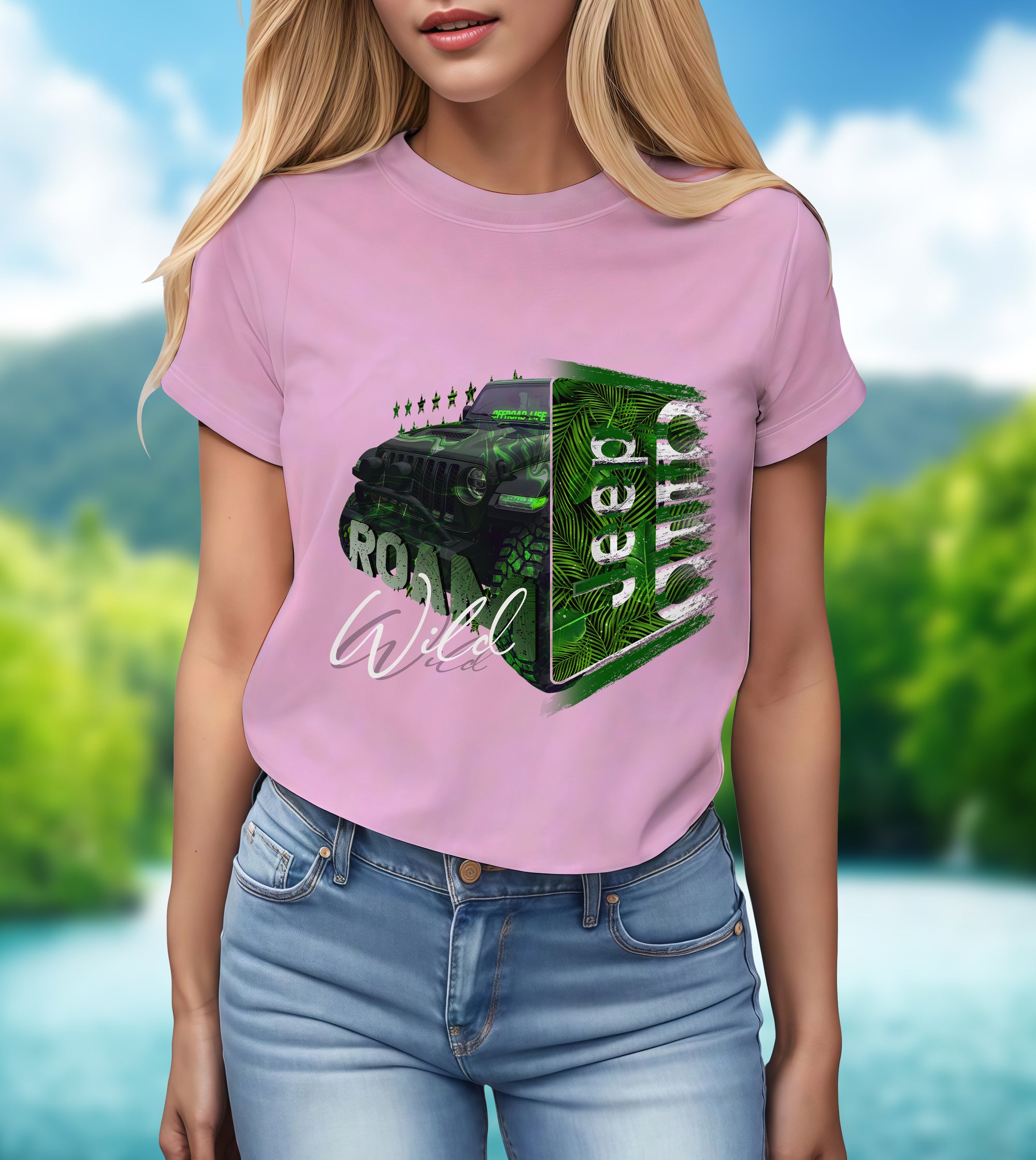Roam Wild Jeep Life - 2D T-Shirt for Men/Women - TH02
