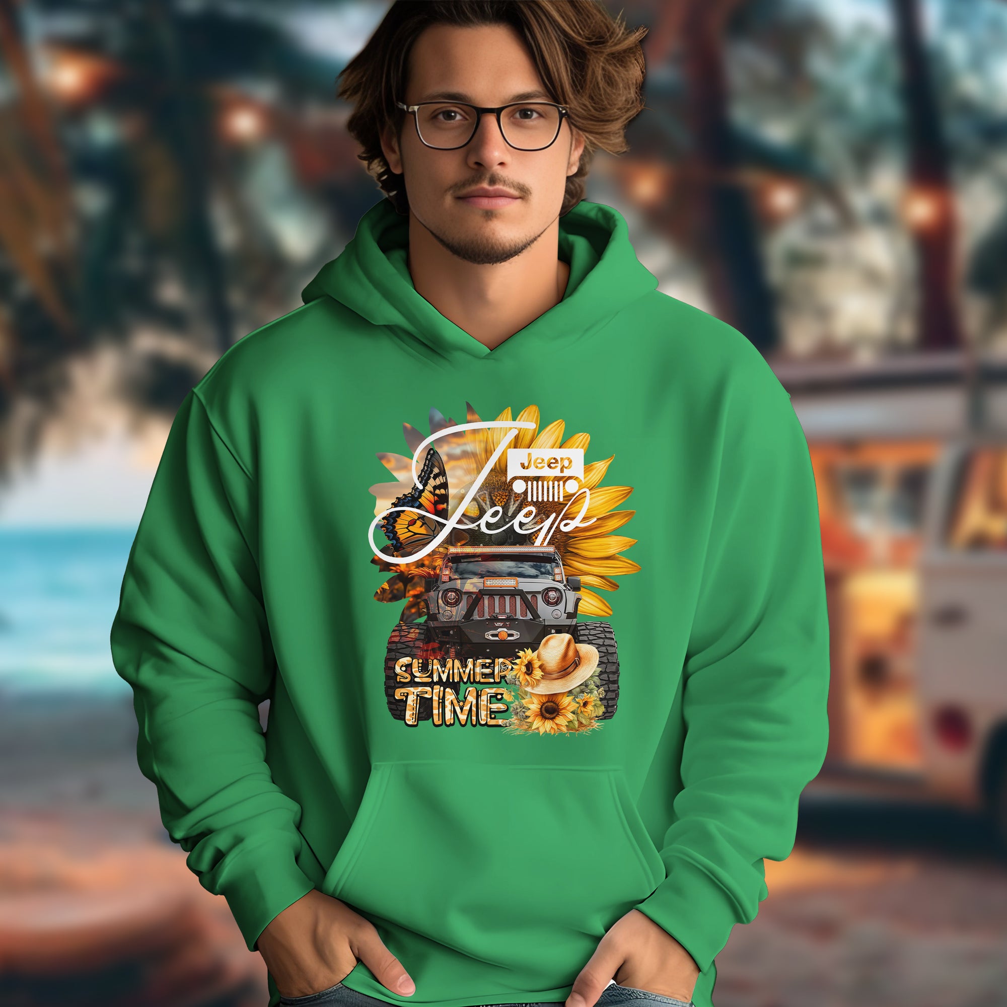 Summer Time Jeep - 2D Hoodie For Men/Women - TH02