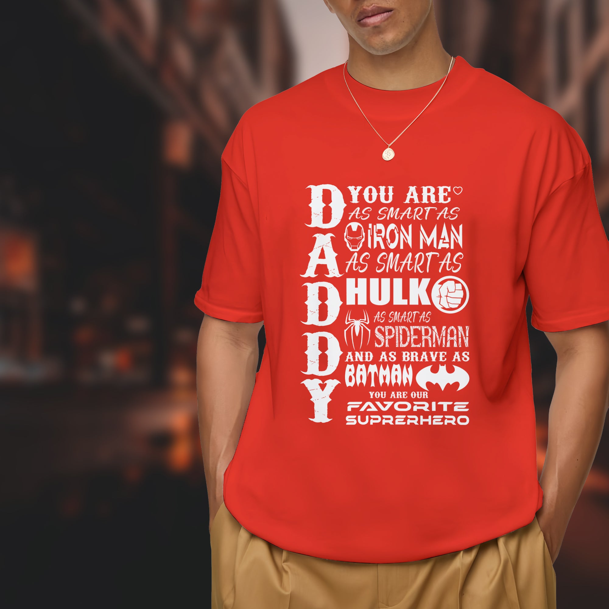 Daddy You Are Our Favorite Supperhero - 2D T-Shirt For Men/Women - TH02