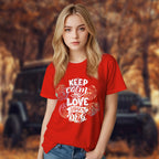 Keep Calm And Love Your Dog - 2D T-Shirt For Men/Women - TH02