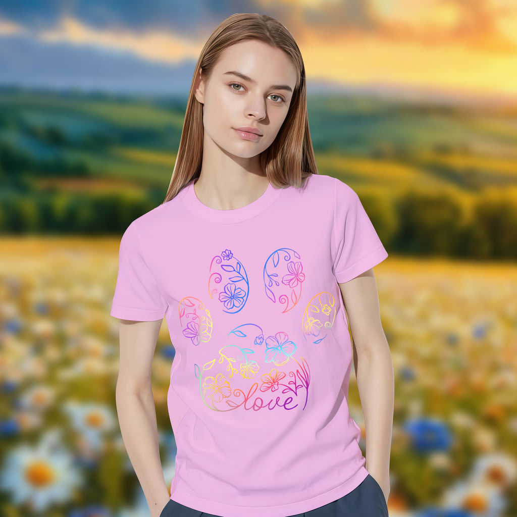 Love in Every Pawprint - 2D T-Shirt For Men/Women - TH02