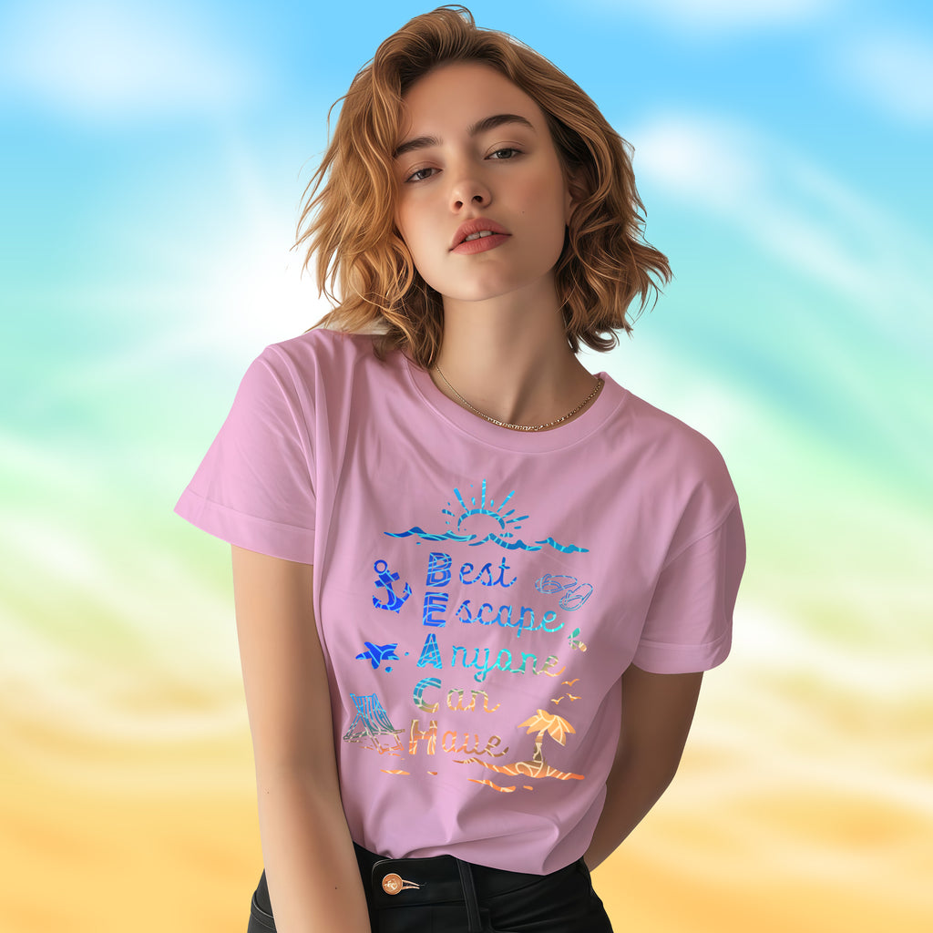 BEACH - Best Escape Anyone Can Have - 2D T-Shirt For Men/Women - TH02