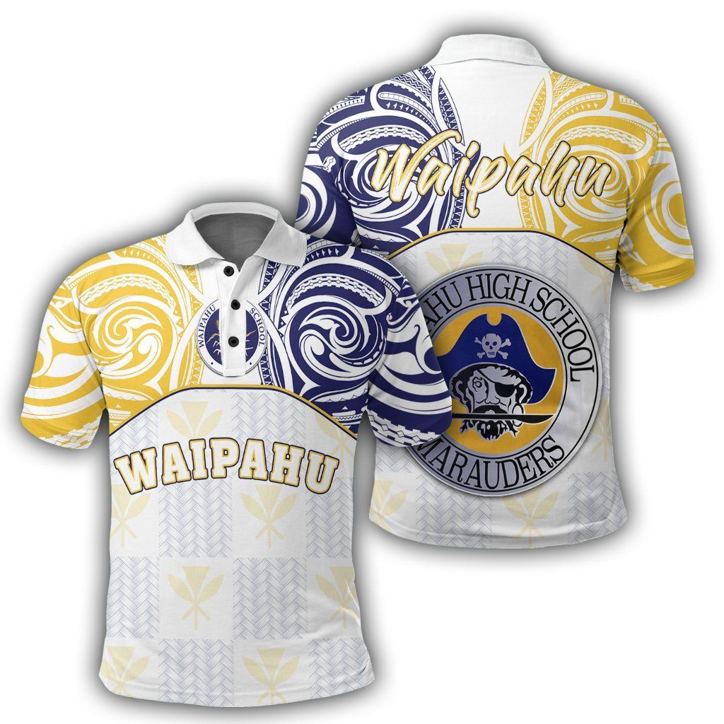 Hawaii Kanaka Waipahu High School Demodern Style Polo Shirt Unisex
