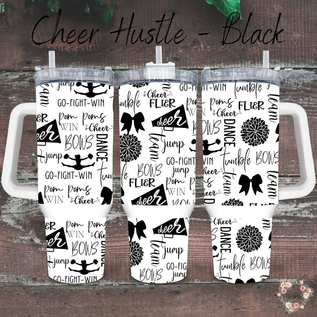 Cheer Hustle Handle With Tumbler – Size 40oz