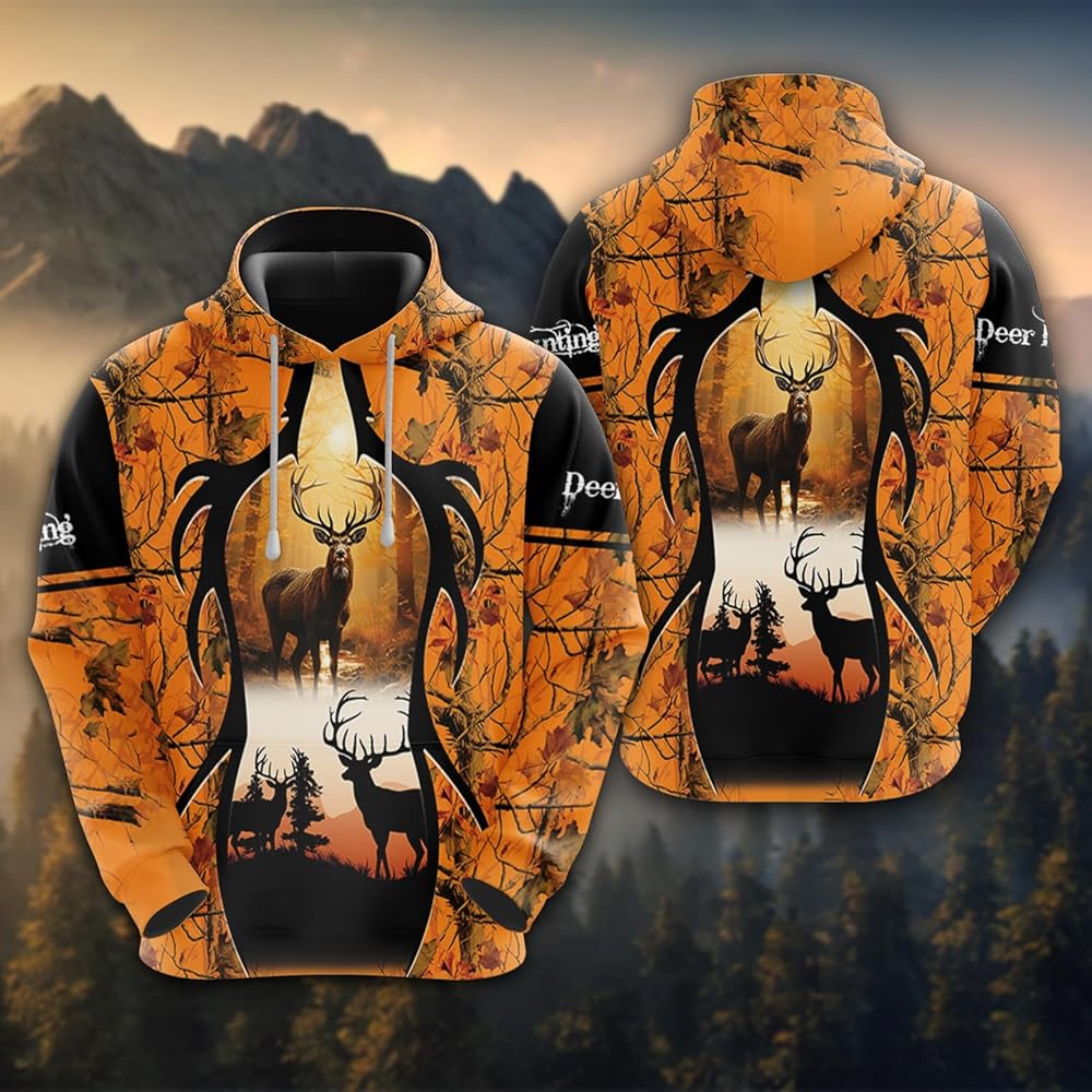 Deer Hunting Autumn Hoodie Unisex