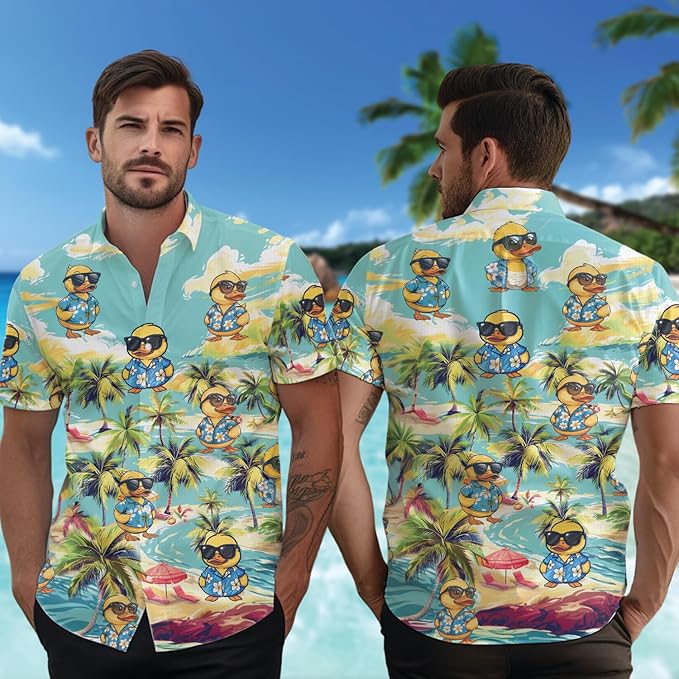 Funny Duck Hawaiian Shirt For Men/Women