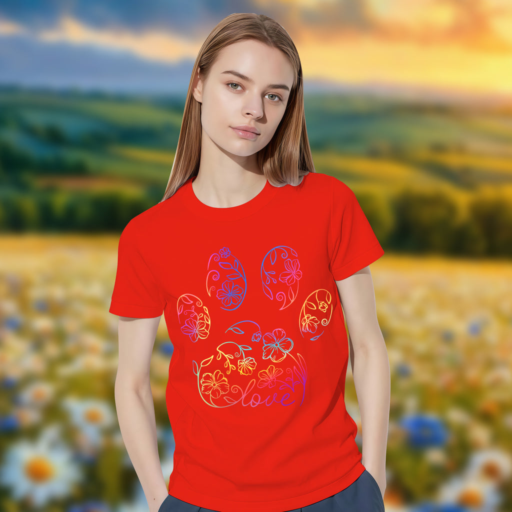 Love in Every Pawprint - 2D T-Shirt For Men/Women - TH02