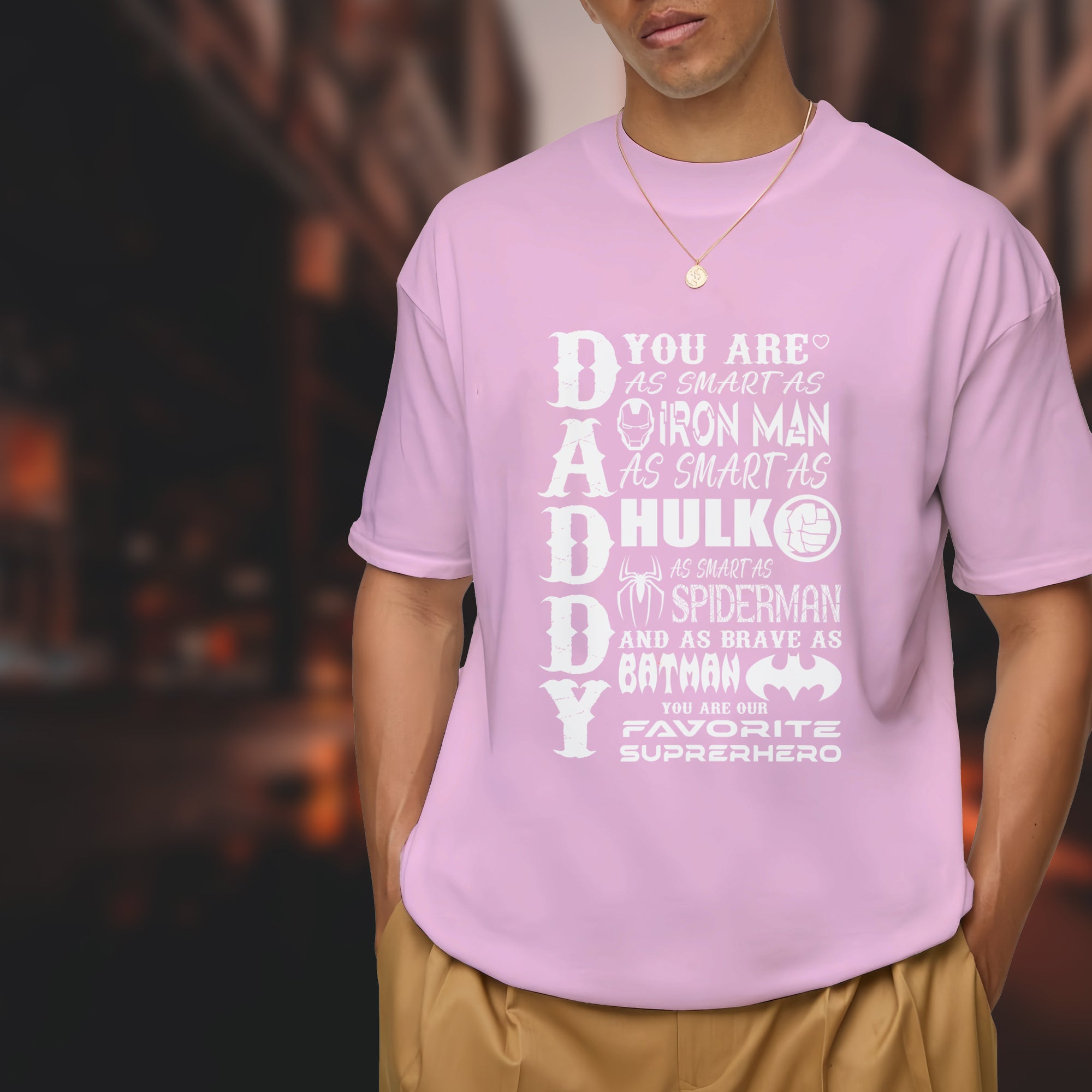 Daddy You Are Our Favorite Supperhero - 2D T-Shirt For Men/Women - TH02