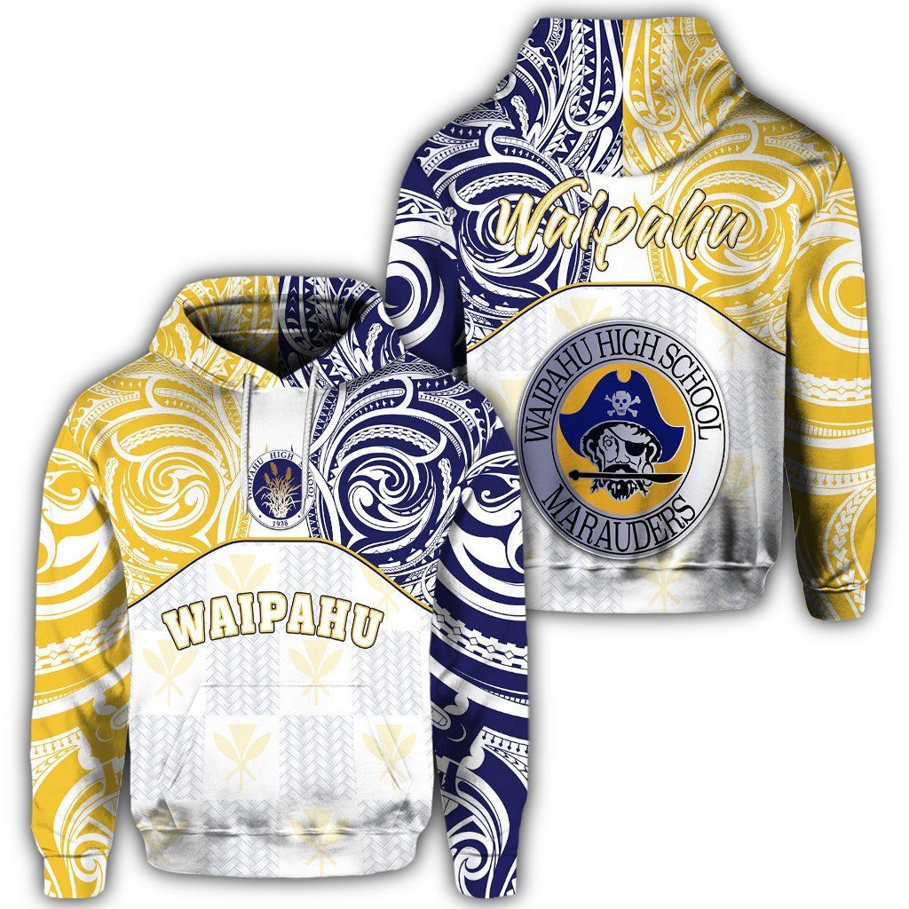 Hawaii Waipahu High School Demodern Style Hoodie Unisex