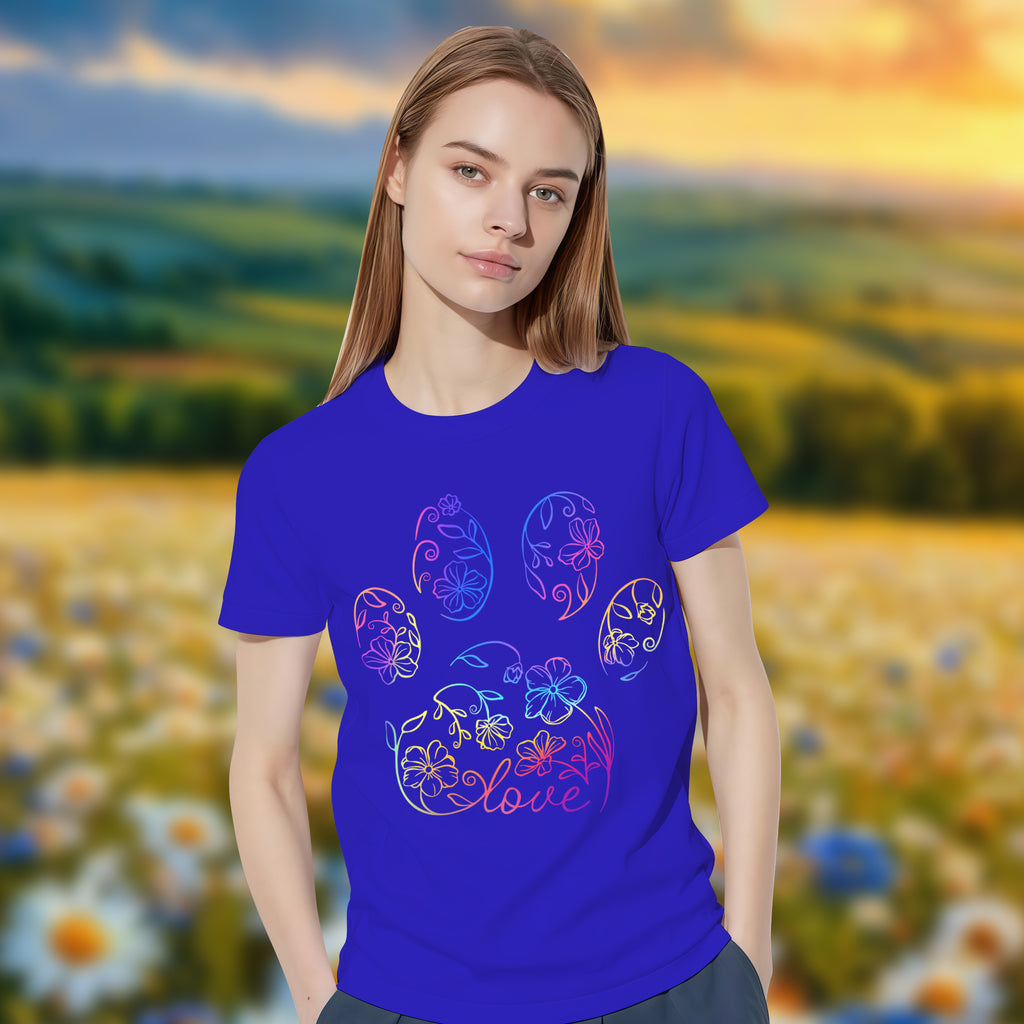 Love in Every Pawprint - 2D T-Shirt For Men/Women - TH02