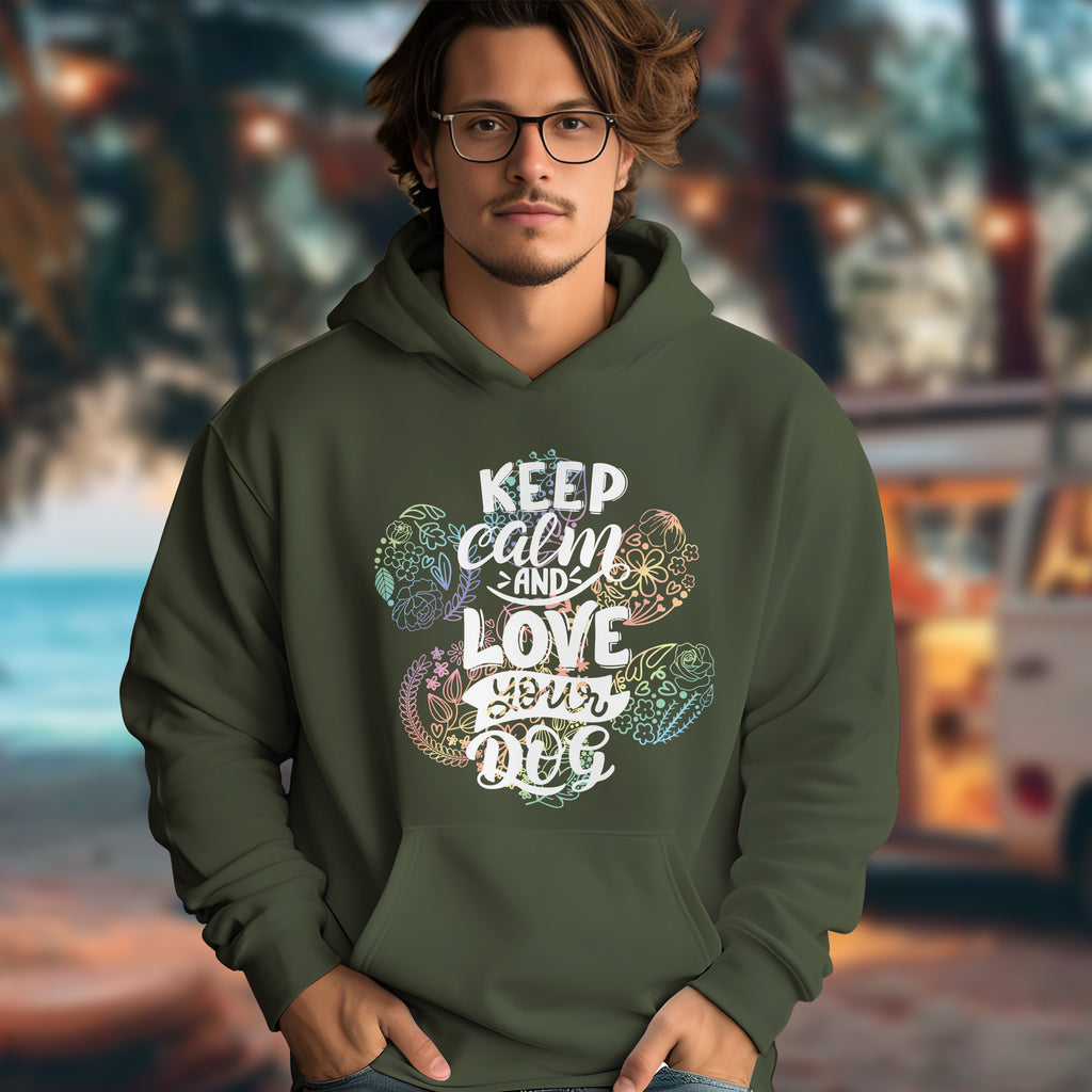 Keep Calm And Love Your Dog - 2D Hoodie For Men/Women - TH02