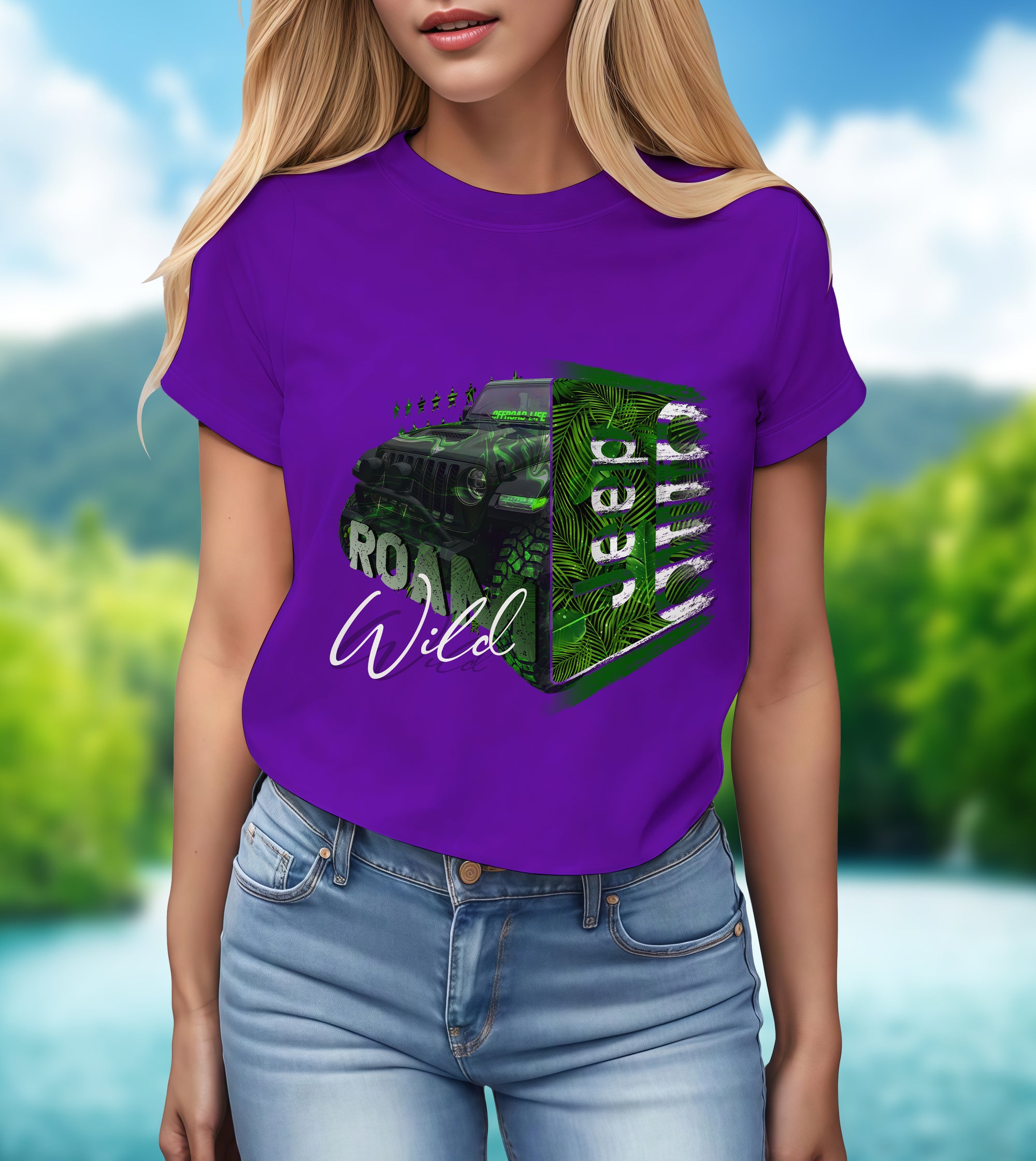 Roam Wild Jeep Life - 2D T-Shirt for Men/Women - TH02