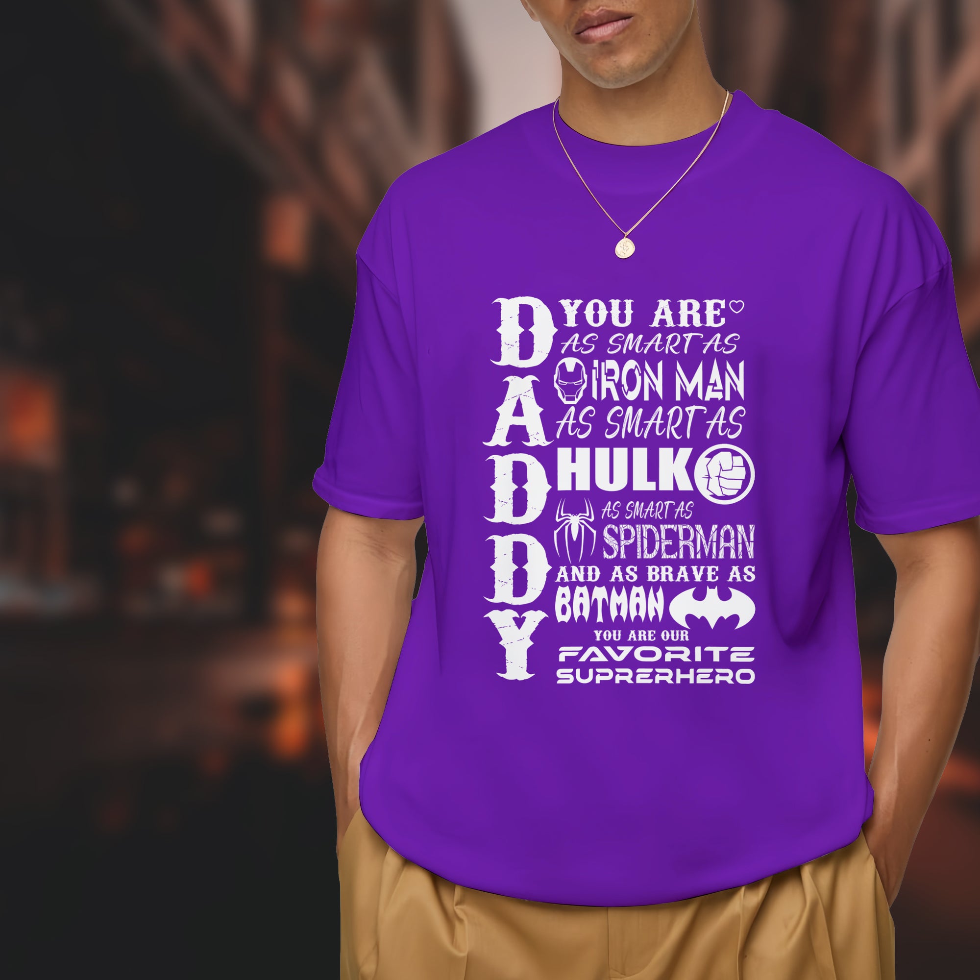 Daddy You Are Our Favorite Supperhero - 2D T-Shirt For Men/Women - TH02