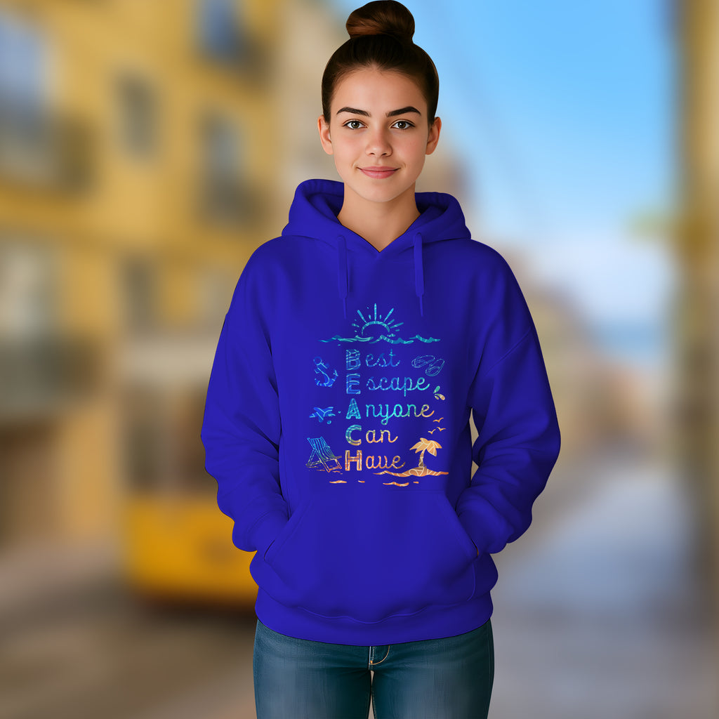 BEACH - Best Escape Anyone Can Have - 2D Hoodie For Men/Women - TH02