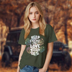 Keep Calm And Love Your Dog - 2D T-Shirt For Men/Women - TH02