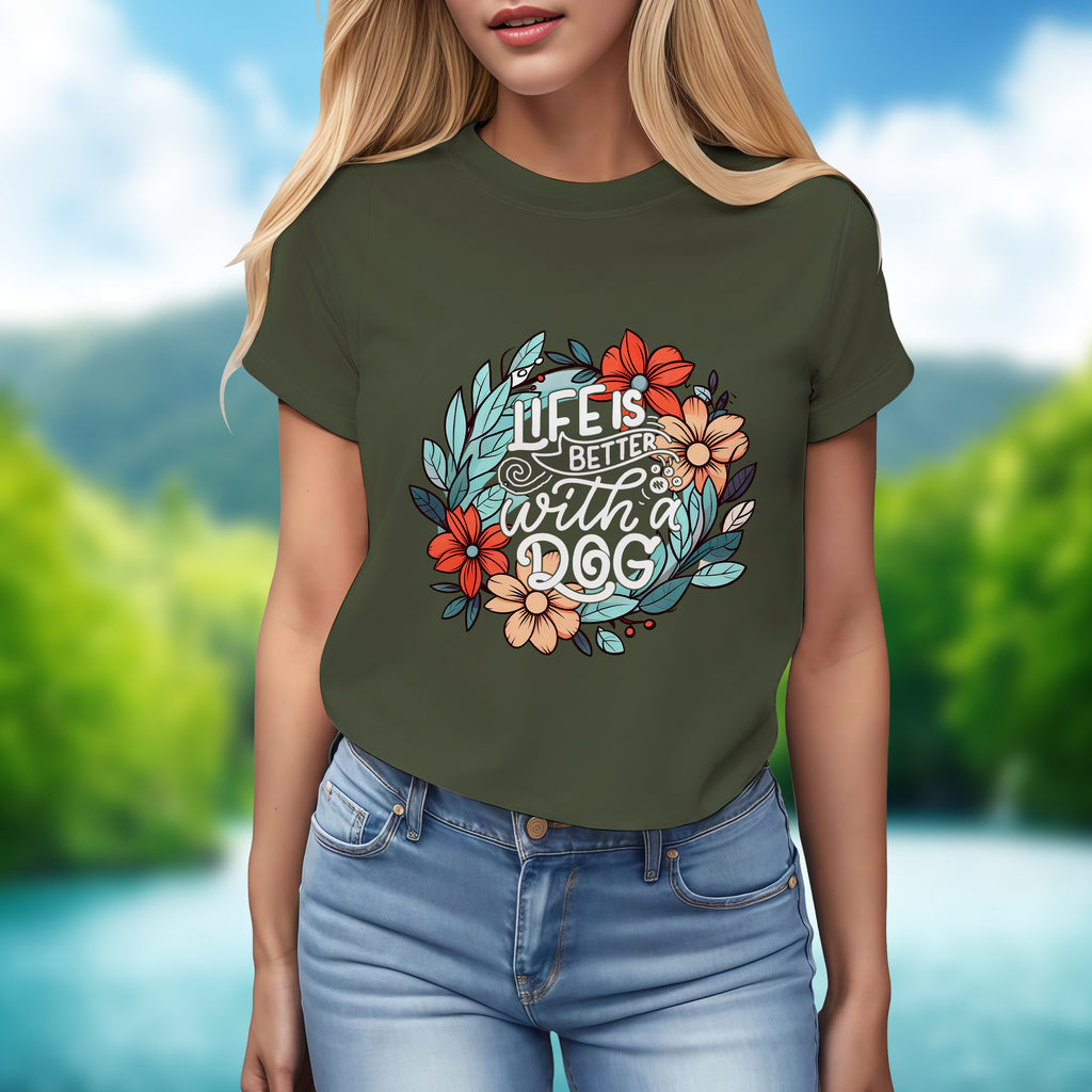 Life Is Better With A Dog - 2D T-Shirt For Men/Women - TH02