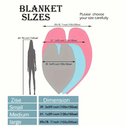 Leaf Shaped Green Flannel Blanket