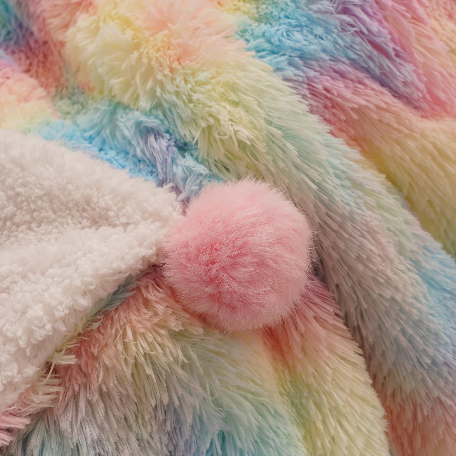 Furry Plush Throw Blanket