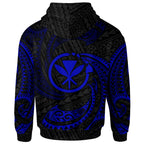 Hawaii Polynesian With Blue Tribal Wave Hoodie For Men/Women