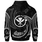 Personalised - Hawaii Polynesian With White Tribal Wave Hoodie For Men/Women