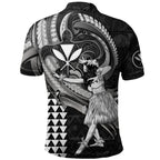 Hawaii Polo Shirt - Hula Girl With Polynesian Pattern Style - AL01