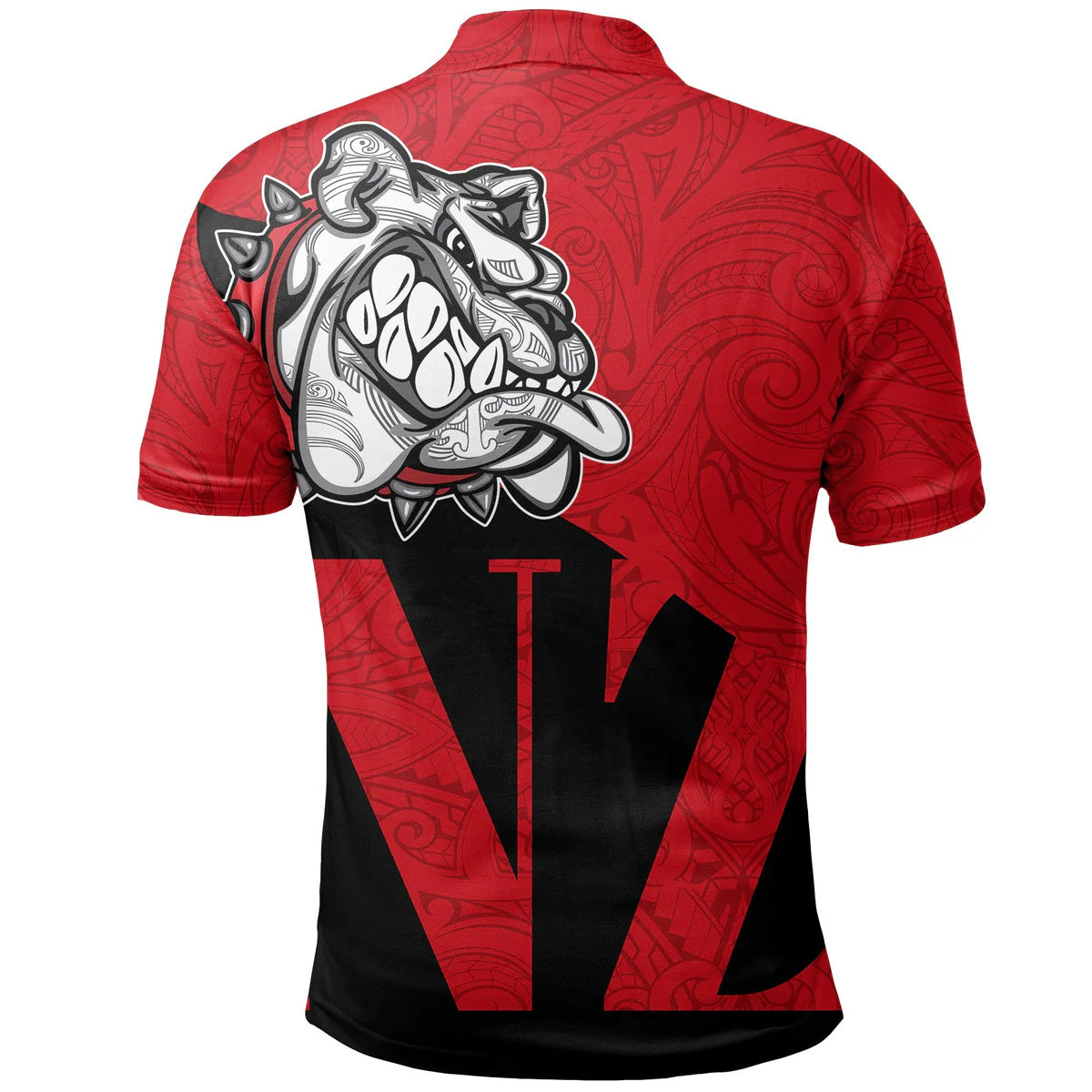 New Zealand Maori  Bulldog Tattoo Polo Shirt Unisex