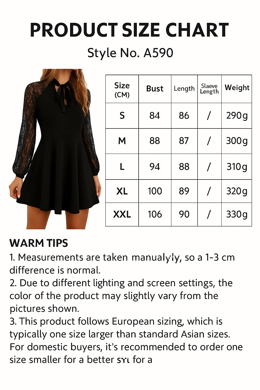 Elegant  Lady Sleeve V-Neck Dress